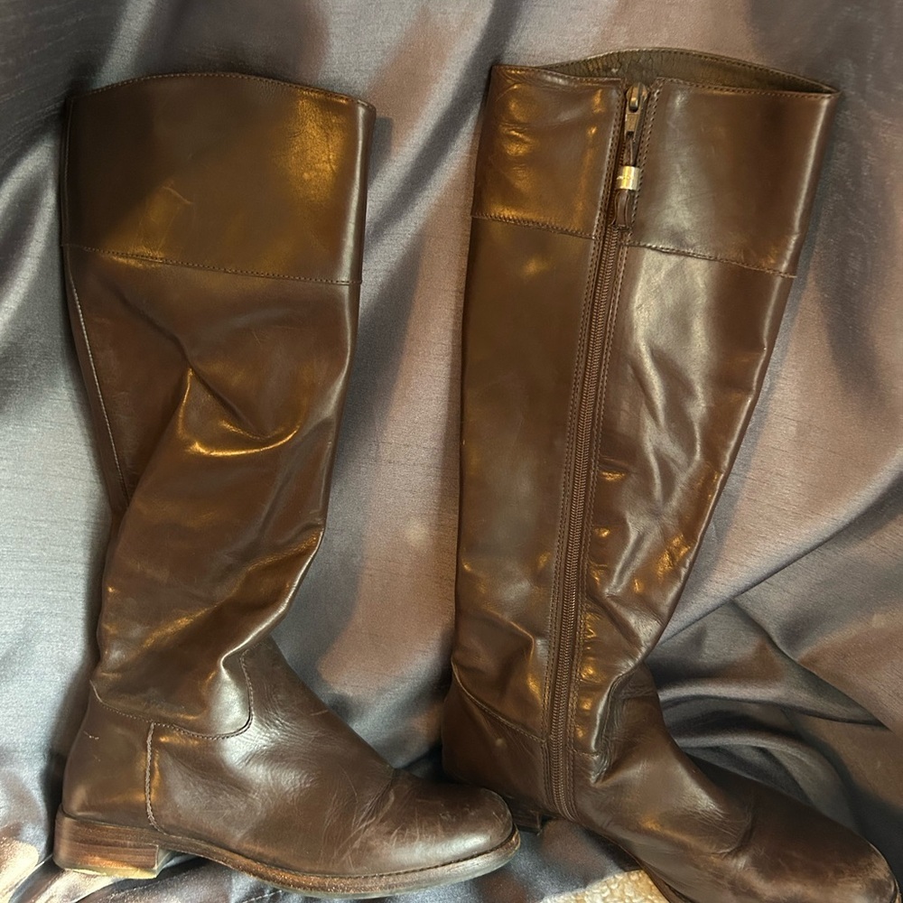 Brown Leather Riding Boots